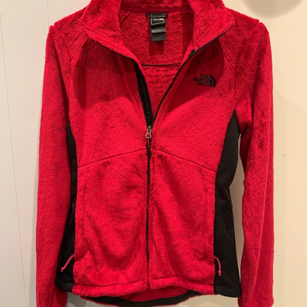 Worn Once Red North Face Fleece Jacket - Size M